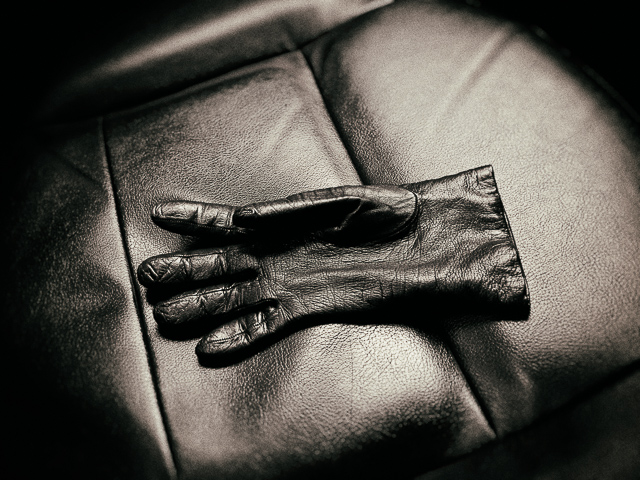 Glove on cab seat, 2010