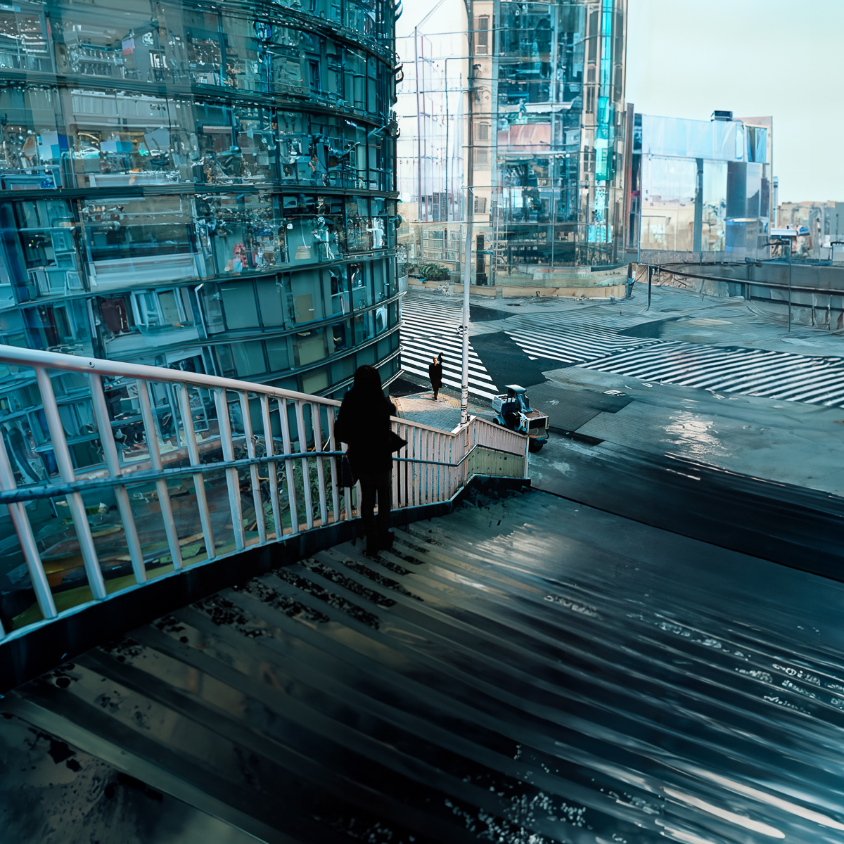  Shinjuku Stairs (Uncropped AI), 2006, 2023 
