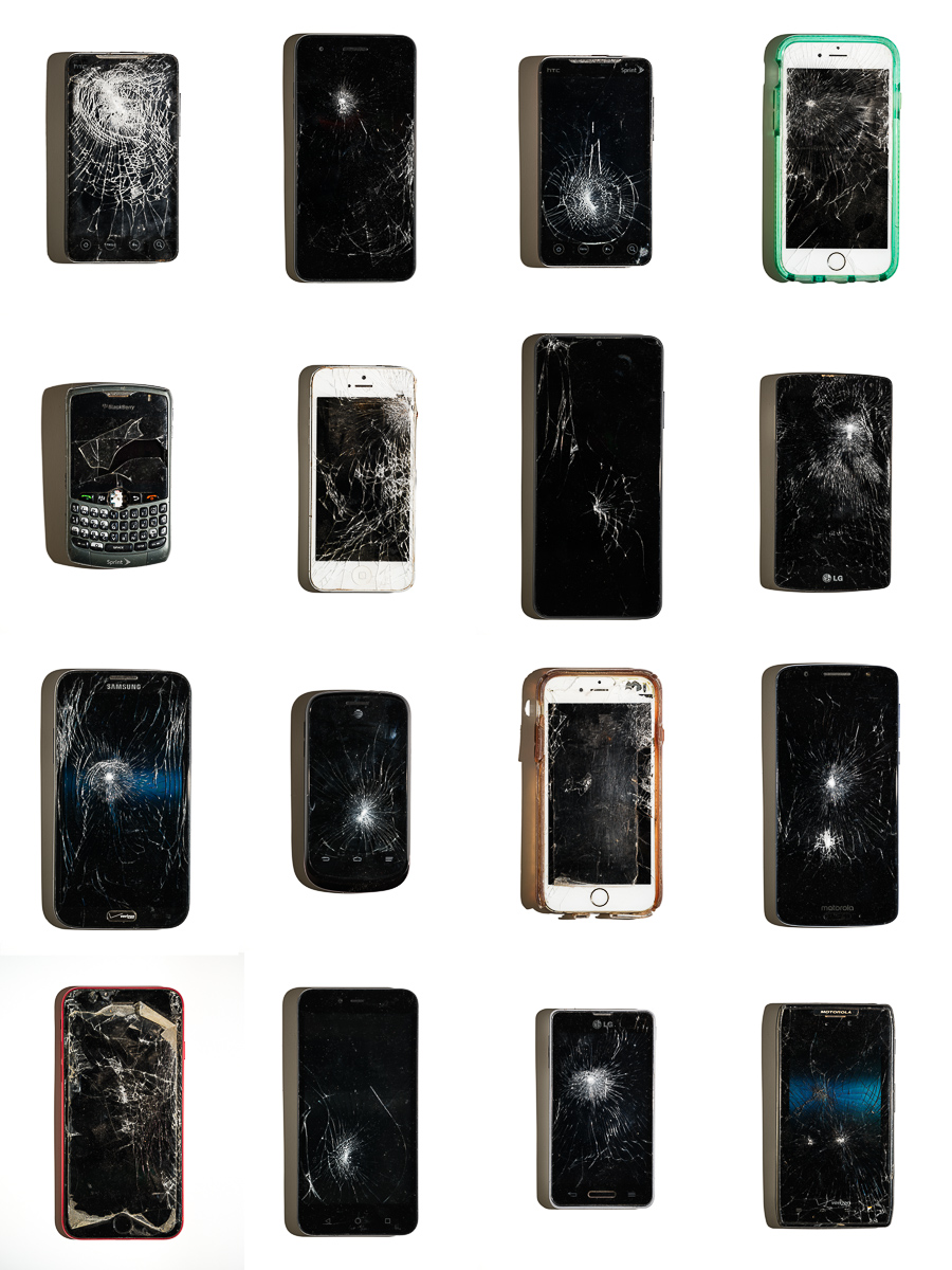  Broken Cellphones Grid1, 2025. 