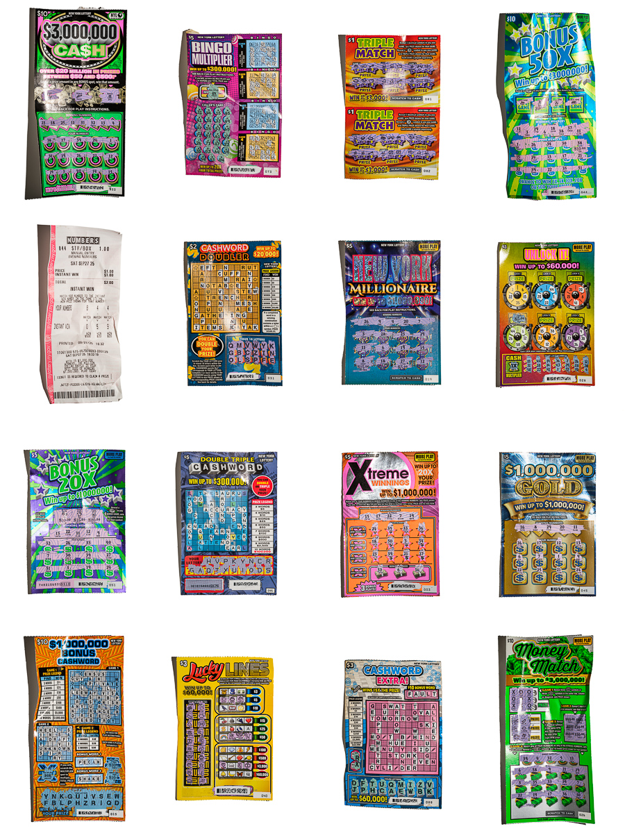  Lottery Tickets Grid, 2025. 