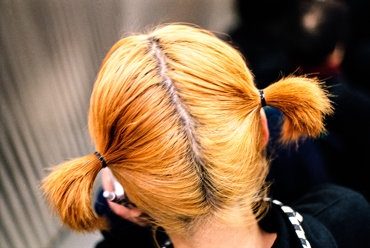  Untitled (Red hair part on escalator), 2003. 