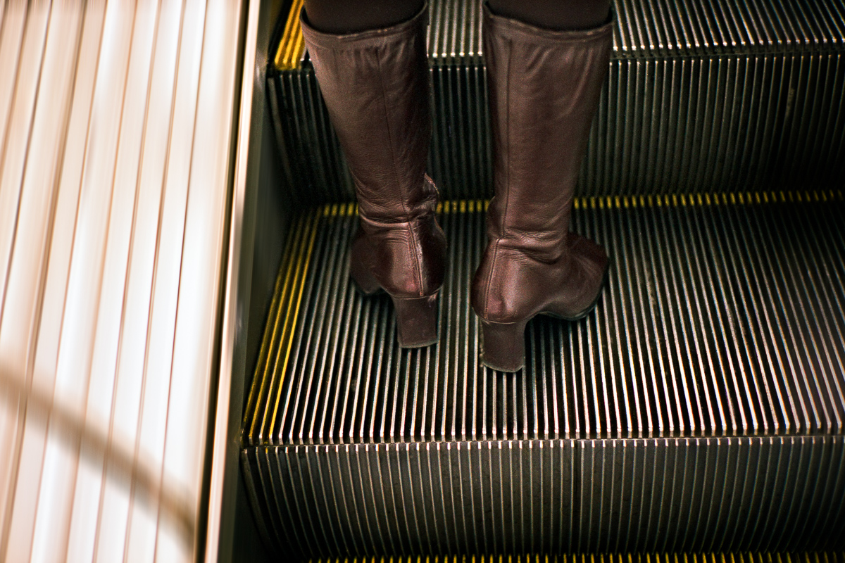  Boots on Escalator, 2003. 